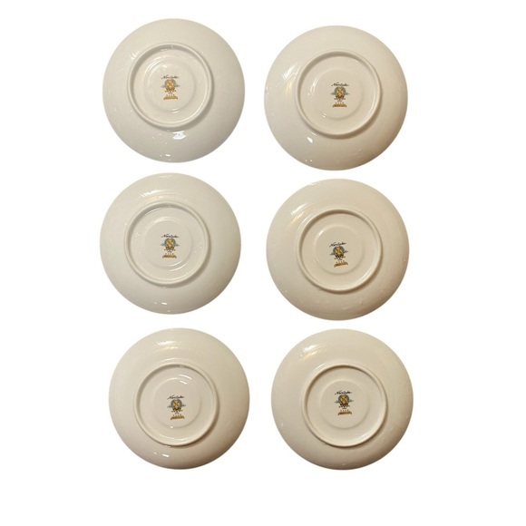 1960's Noritake Roseville Dinnerware Plate Floral Patterned Pink Rose Set of 6 - Picture 2 of 7